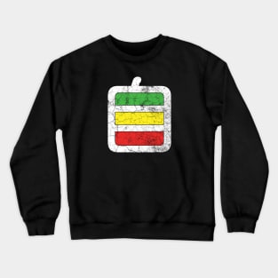 Kanji/Hanzi, "Self", Red Yellow Green Crewneck Sweatshirt